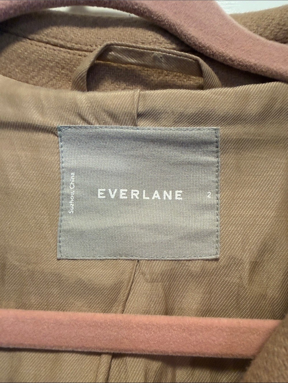 Everlane Camel Cocoon Wool Coat View 3